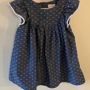 Cat & Jack Dark Blue Kids Dress with White Accents